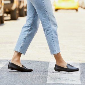 Birdies The Starling Black Leather Loafer Flats